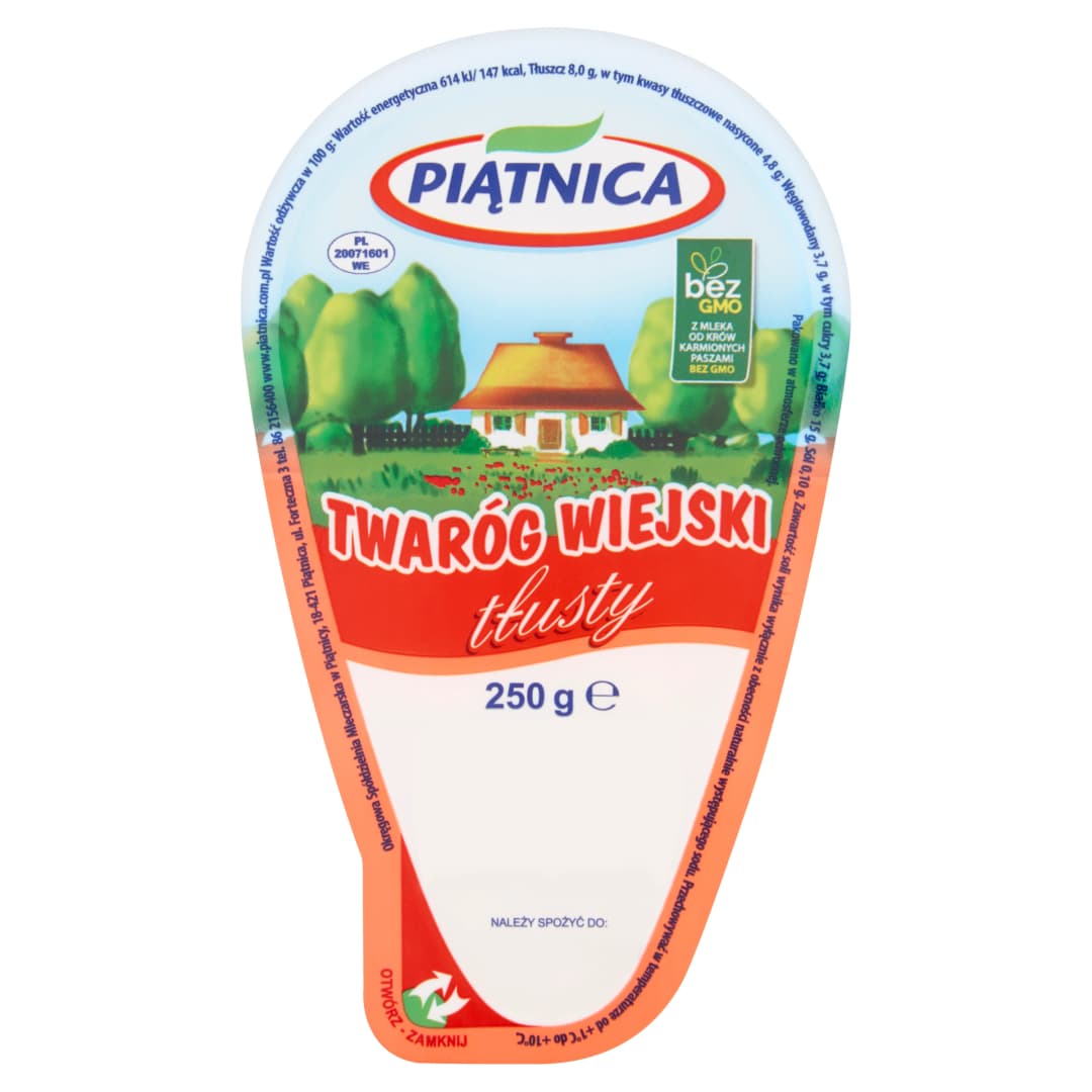 PIATNICA Twarog wiejski tlusty. 21,56 zl/kg