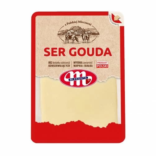 MLEKOVITA Ser Gouda w plastrach. 43,93 zl/kg